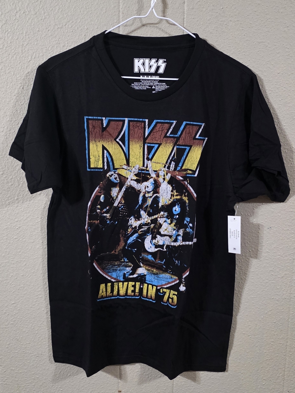 Nwt Kiss Black Graphic Band Tee Shirt Sz M - Picture 1 of 2